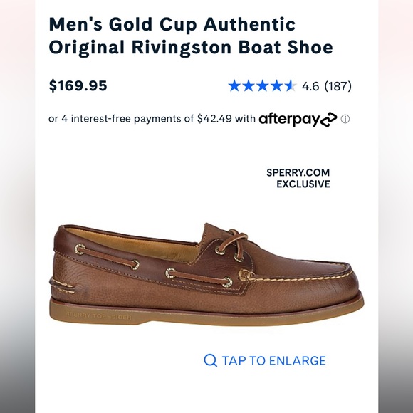 Sperry Gold Cup Authentic Original Rivington Boat Shoe Mens Size 9.5 - Picture 10 of 10